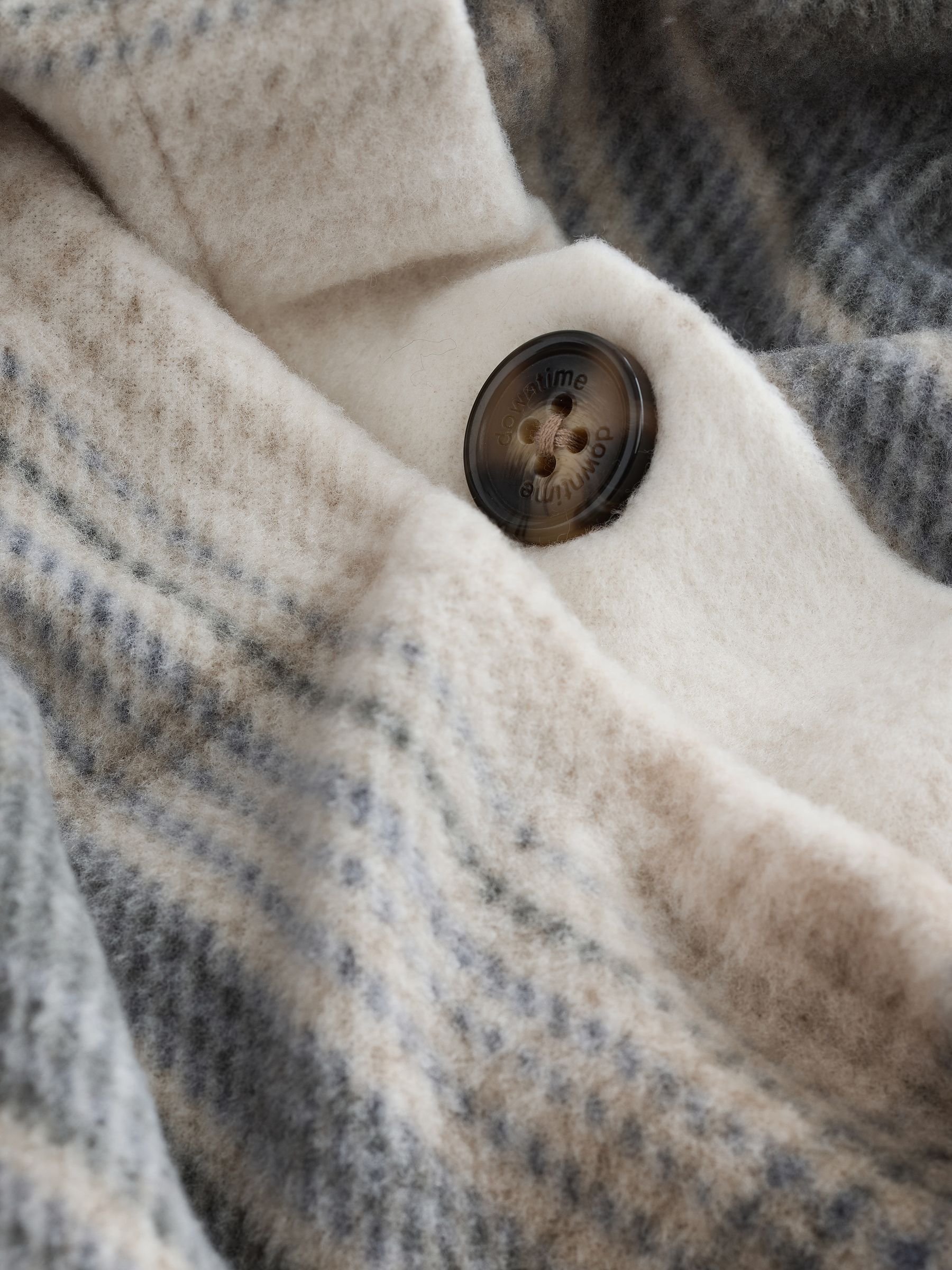 Zwart/wit geruit - Polar Fleece Shacket