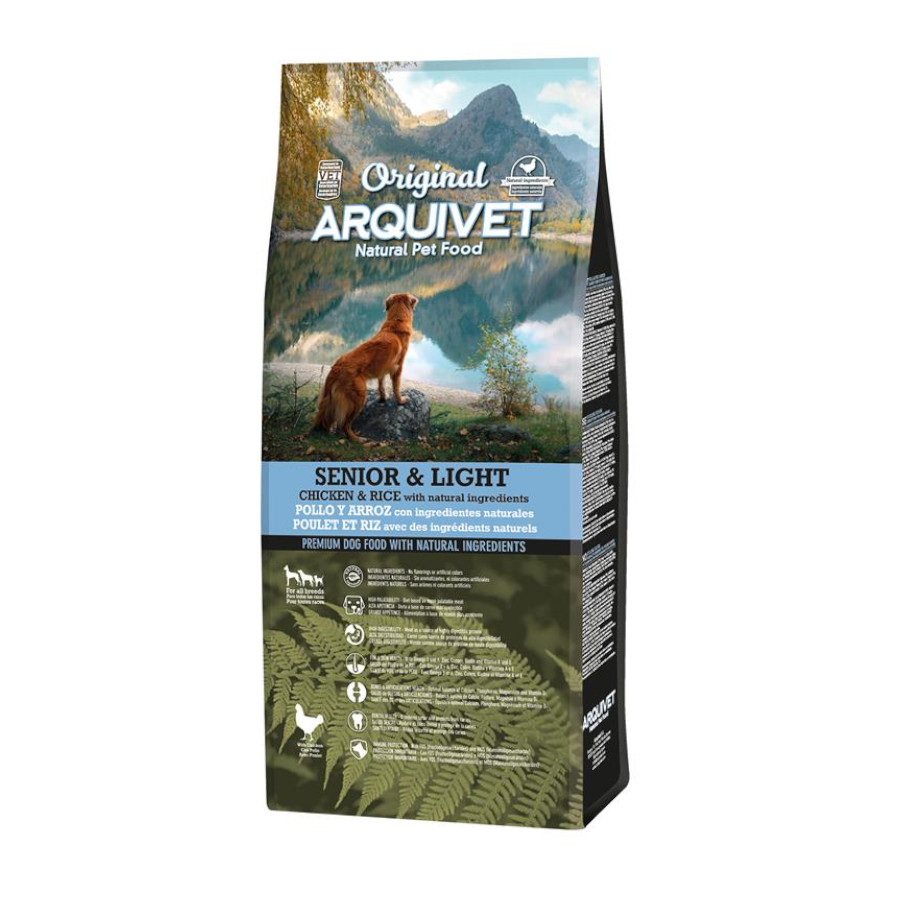 Ração Arquivet Senior Original Light com Frango e Arroz para Cães