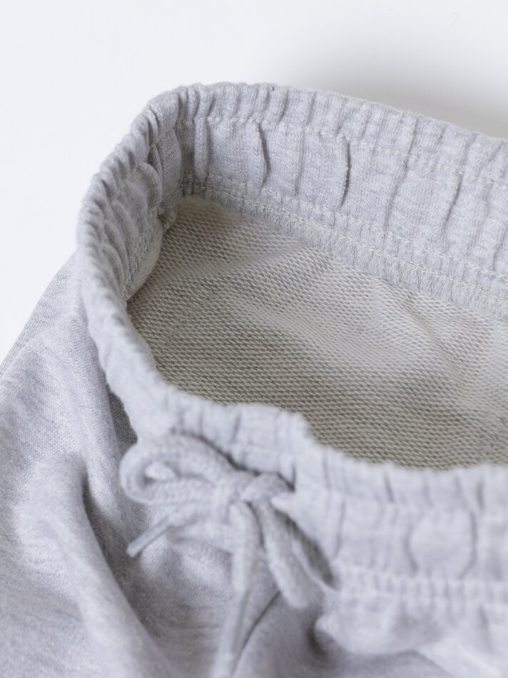 Conjunto de moletom e calça de duas peças - Cinza Mesclado