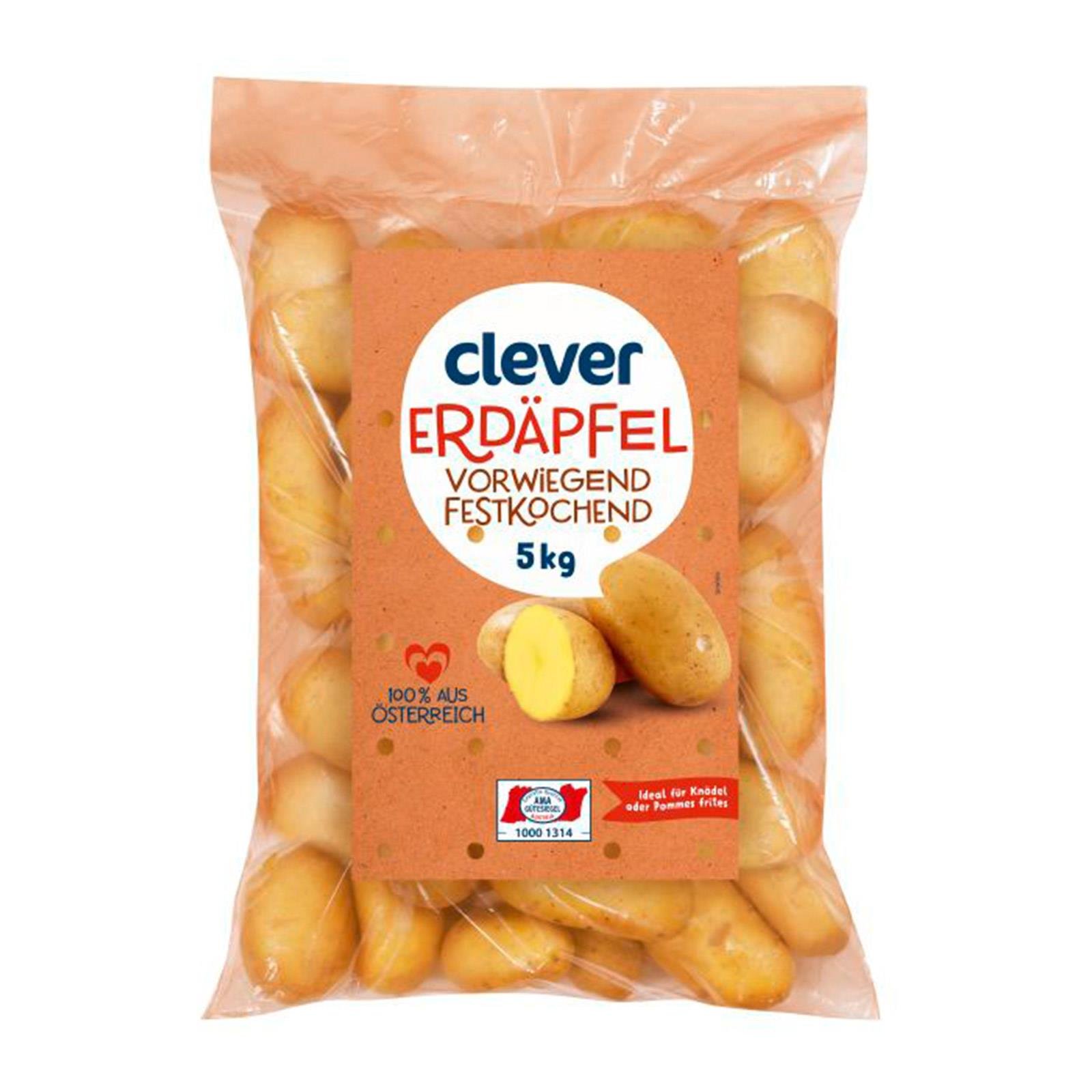 Clever Erdäpfel vorwiegend festkochend