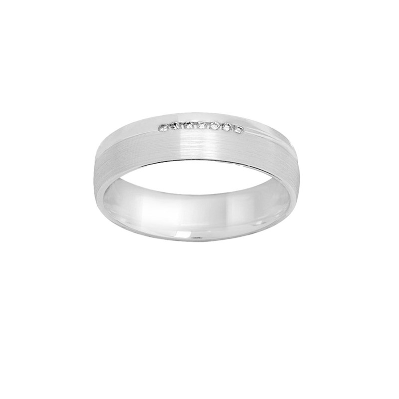 Bague Mixte - Or 18 Carats - Diamant 0,04 Carats