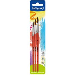 Set de pinceaux à poils fins, 12 pièces, assorti