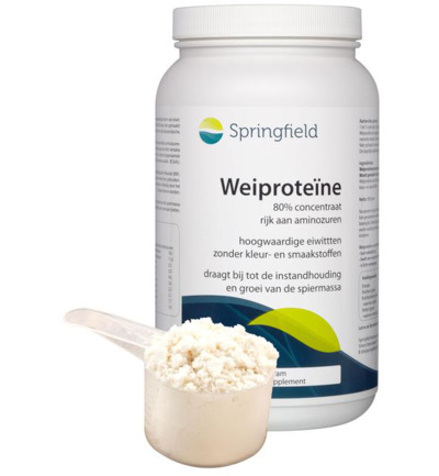 Springfield Wei proteine 80% concentraat (500 gr)