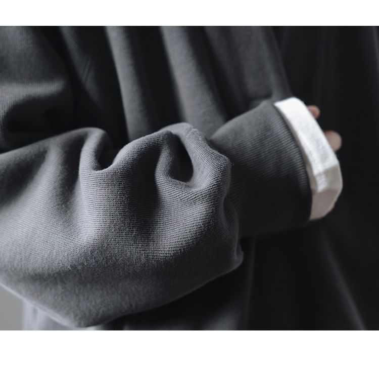 Adotuastic - V-hals effen sweatshirt