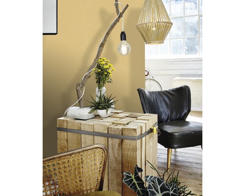Vliesbehang 541403 Hacienda Uni geel