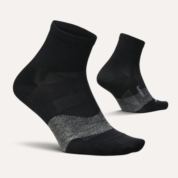Feetures Unisex Strømper Elite Ultra Light Quarter Sort