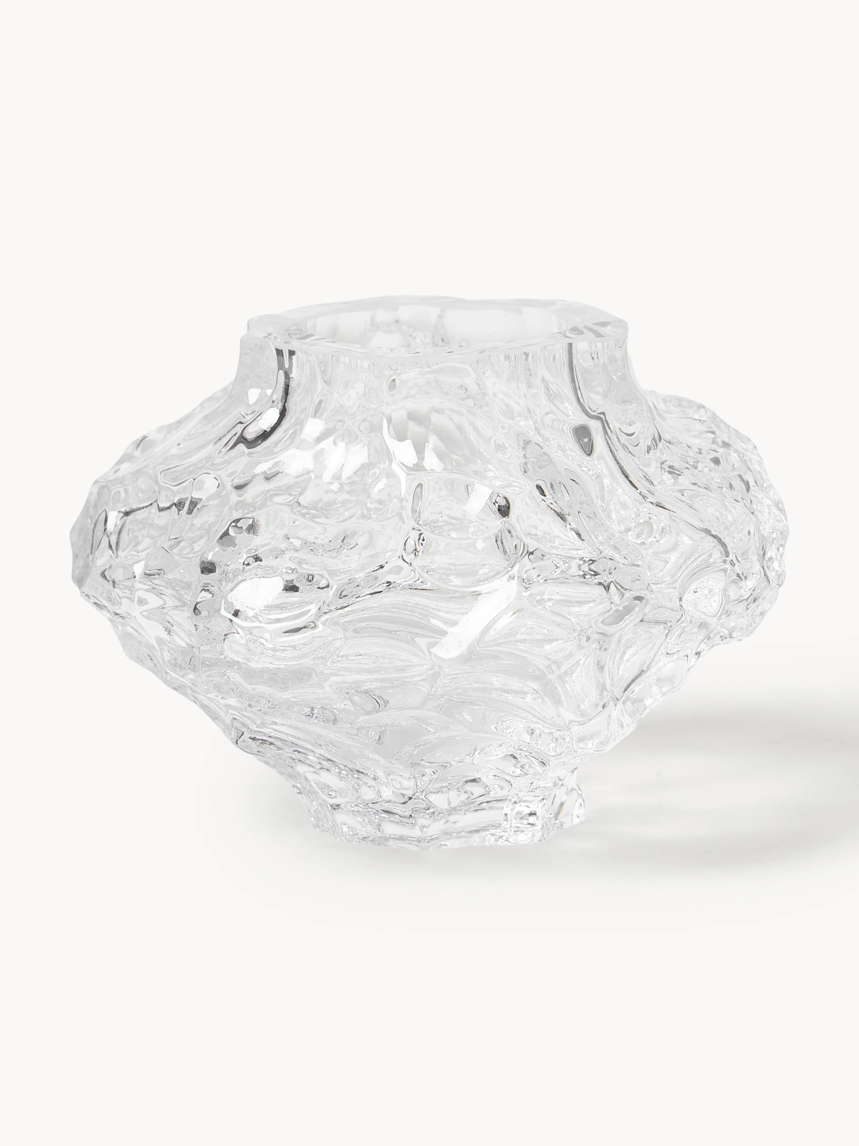 Mondgeblazen glazen vaas Canyon, H 8 cm