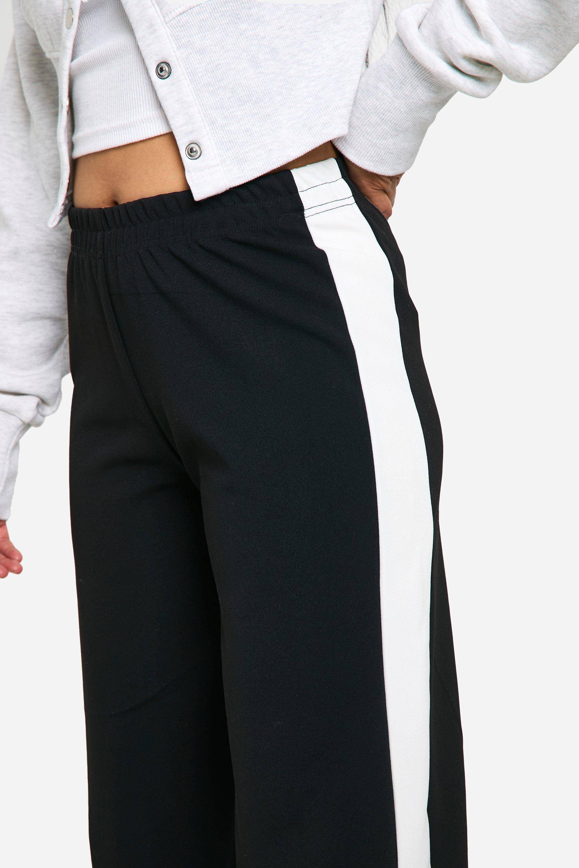 boohoo Pantalon Large À Rayures Contrastées Petite