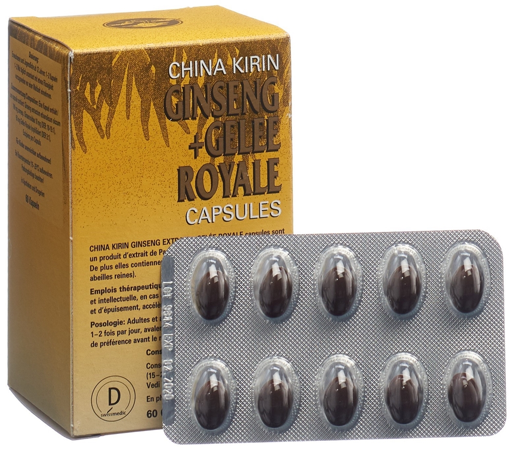 CHINA Ginseng   Gelée Royale Weichkaps Blist 60 Stk