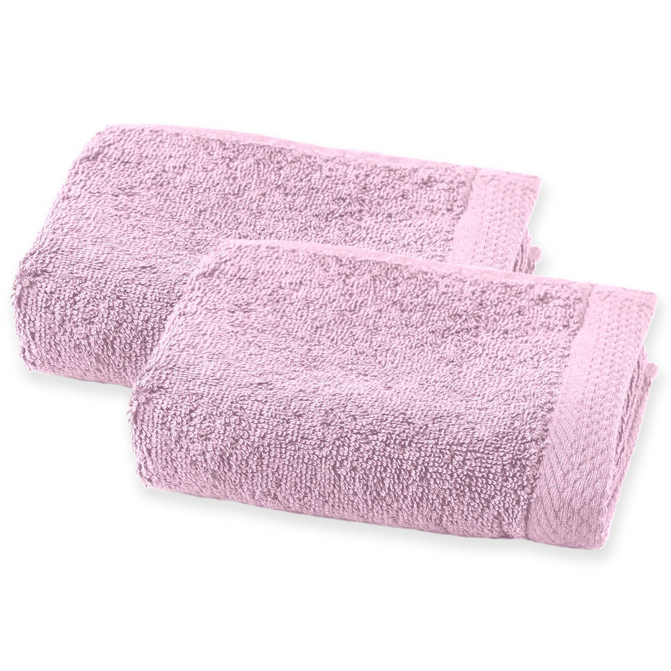 Soft by Perle de Coton 2 Serviettes Invité rose poudré - 50x30 cm