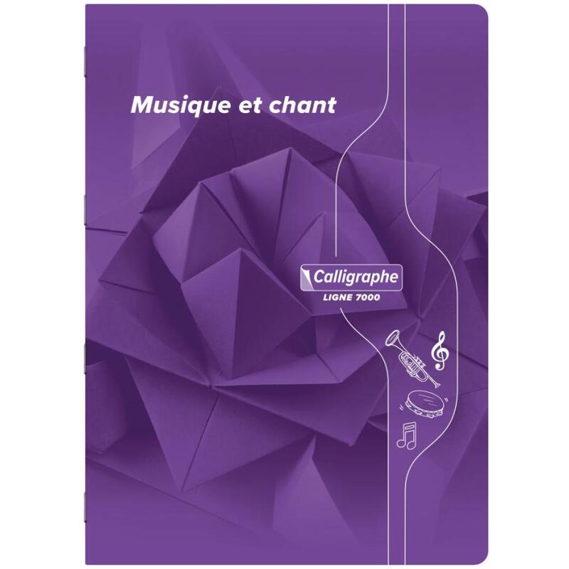 Musique & Chant piqué 7000 A4 48 pages grands carreaux/portées 70 g - Assortis
