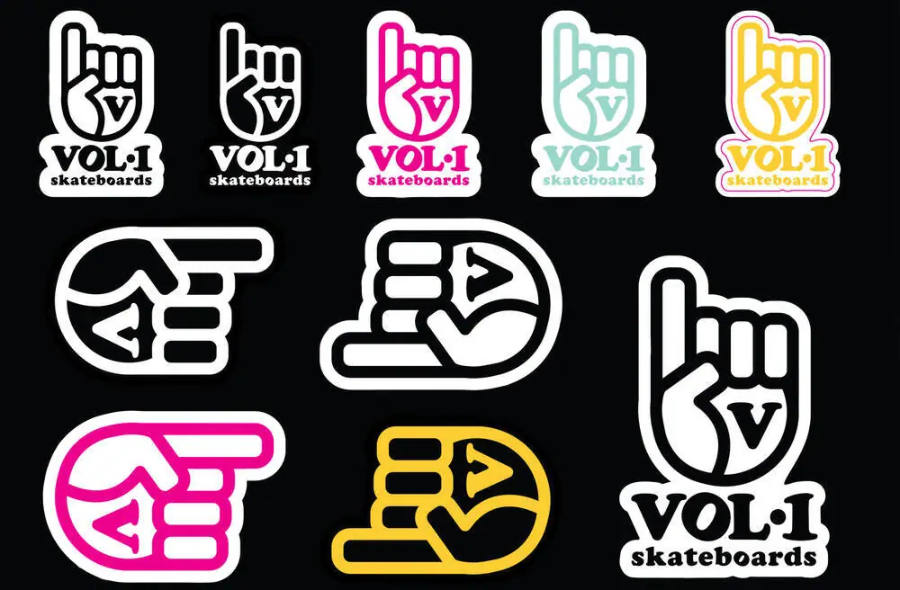 Vol.1 Logo Klistermærkeark - Skateboards | SkatePro