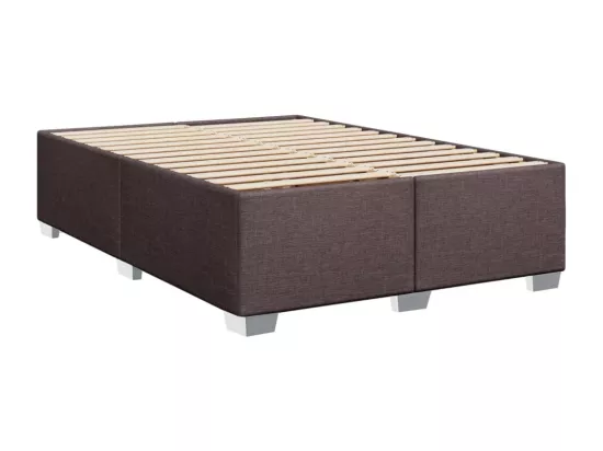 Sommier à lattes de lit avec matelas Marron foncé 160x200 cm