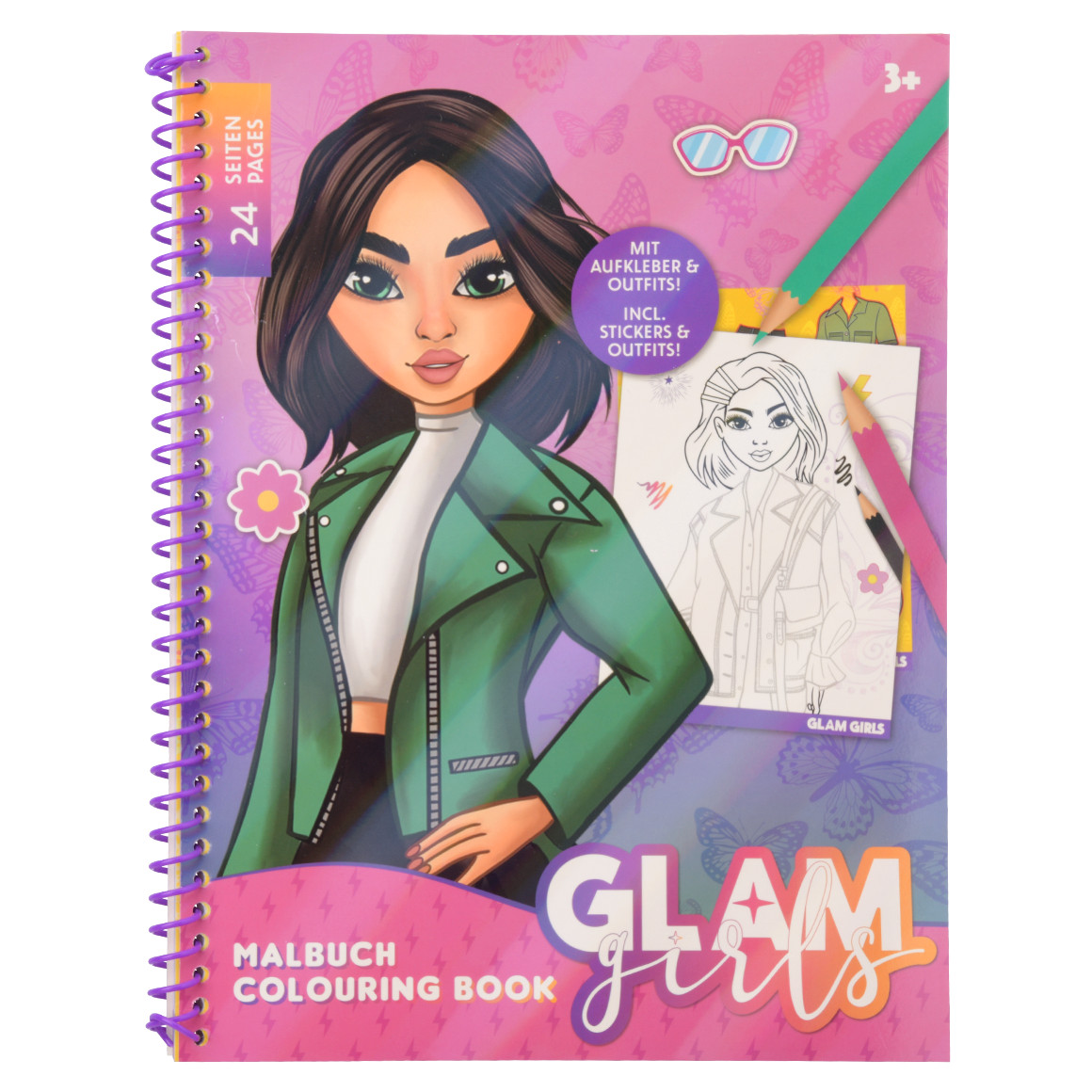 Glam Girls Malbuch lila