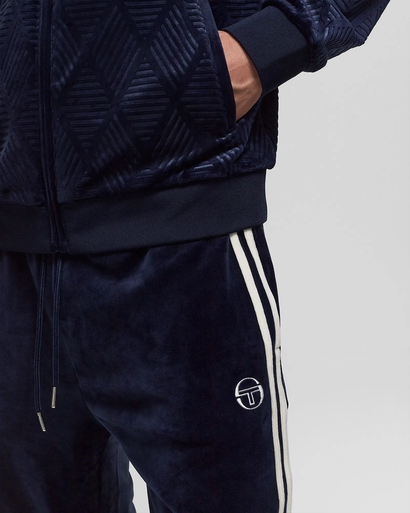 Sergio Tacchini DEBOSSED DAMARINDO VELOUR TRACKSUIT