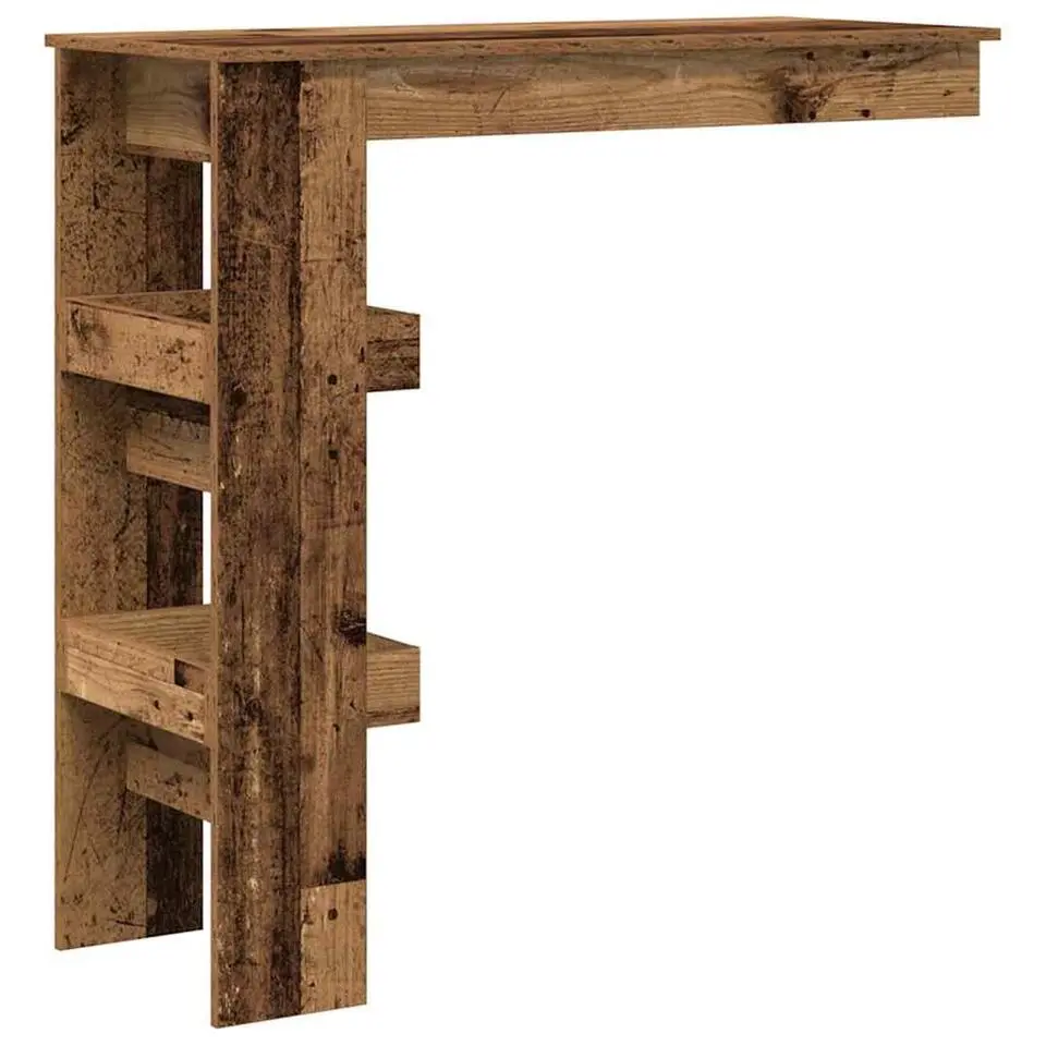 vidaXL - Wandgemonteerde bartafel - Oud hout - Bewerkt hout - 102x45 cm