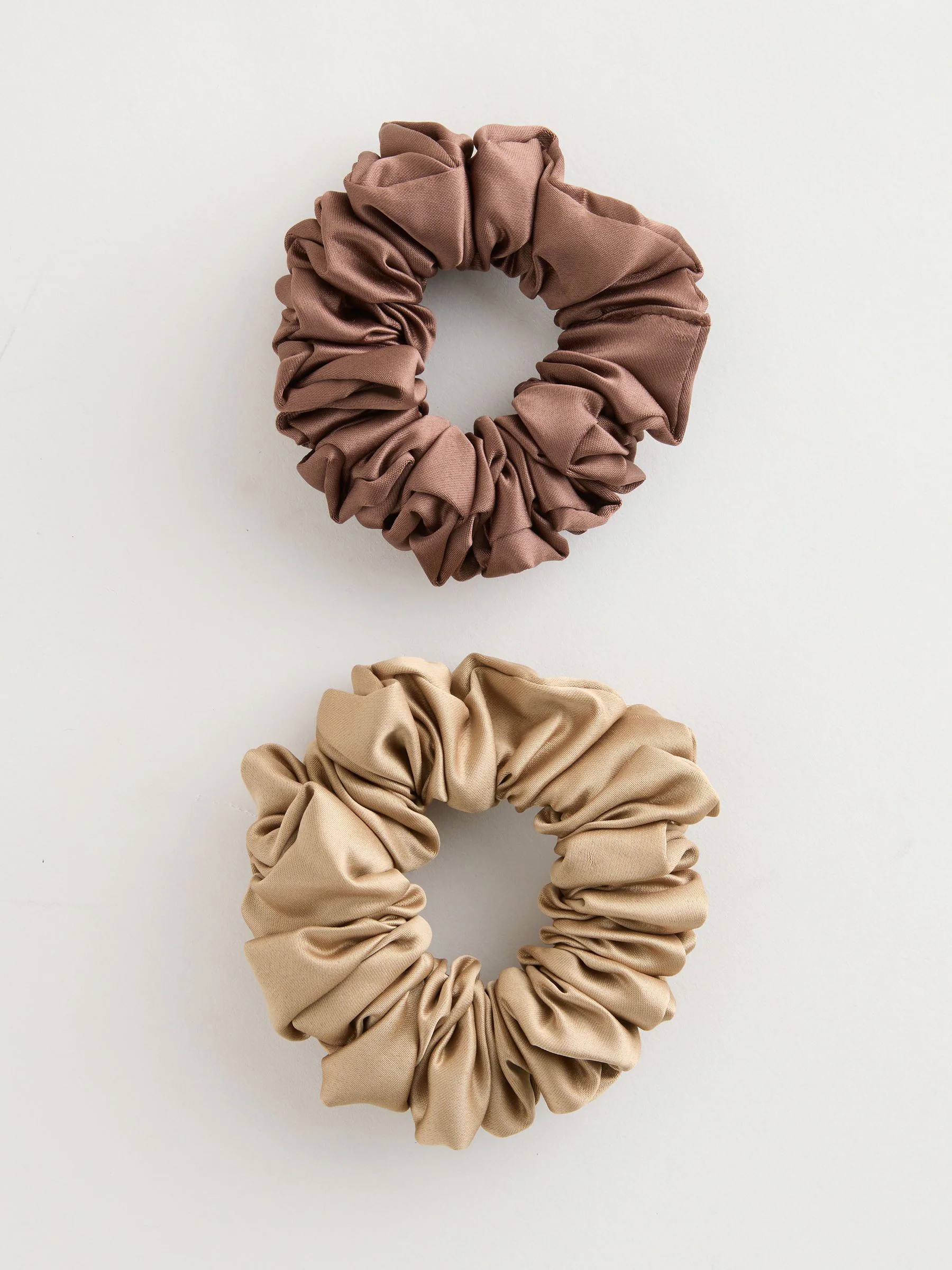 Bruin/Olijfgroen - Oversized Scrunchies 2 Pack