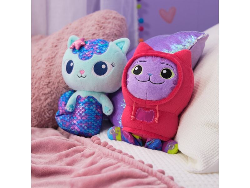 Spinmaster Funktionsplüsch Gabby‘s Dollhouse – MerCat 25 cm Katzen-Plüschfigur aus der beliebten Animationsserie