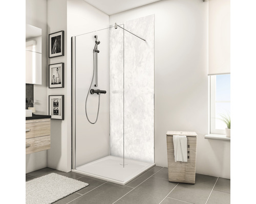 Doucheachterwand SCHULTE DecoDesign marmerlook licht hoogglans 210 x 100 cm D19010213 703