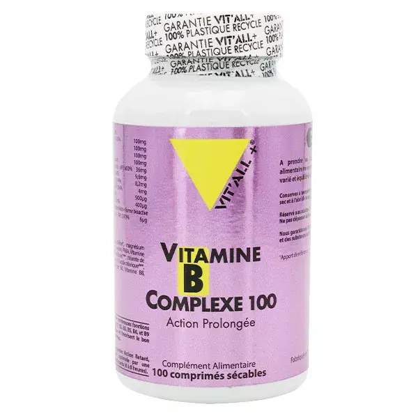 Vit'all+ Complexo de Vitamina B 100 mg - 100 comprimidos sulcados