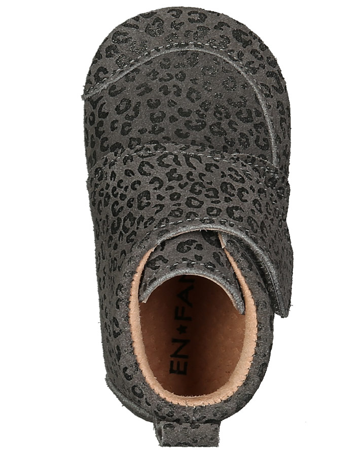 Klett-Hausschuhe GREY LEOPARD in dunkelgrau