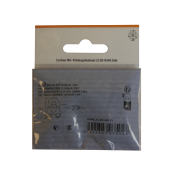 Draadklem verzinkt 4 mm 4 stuks