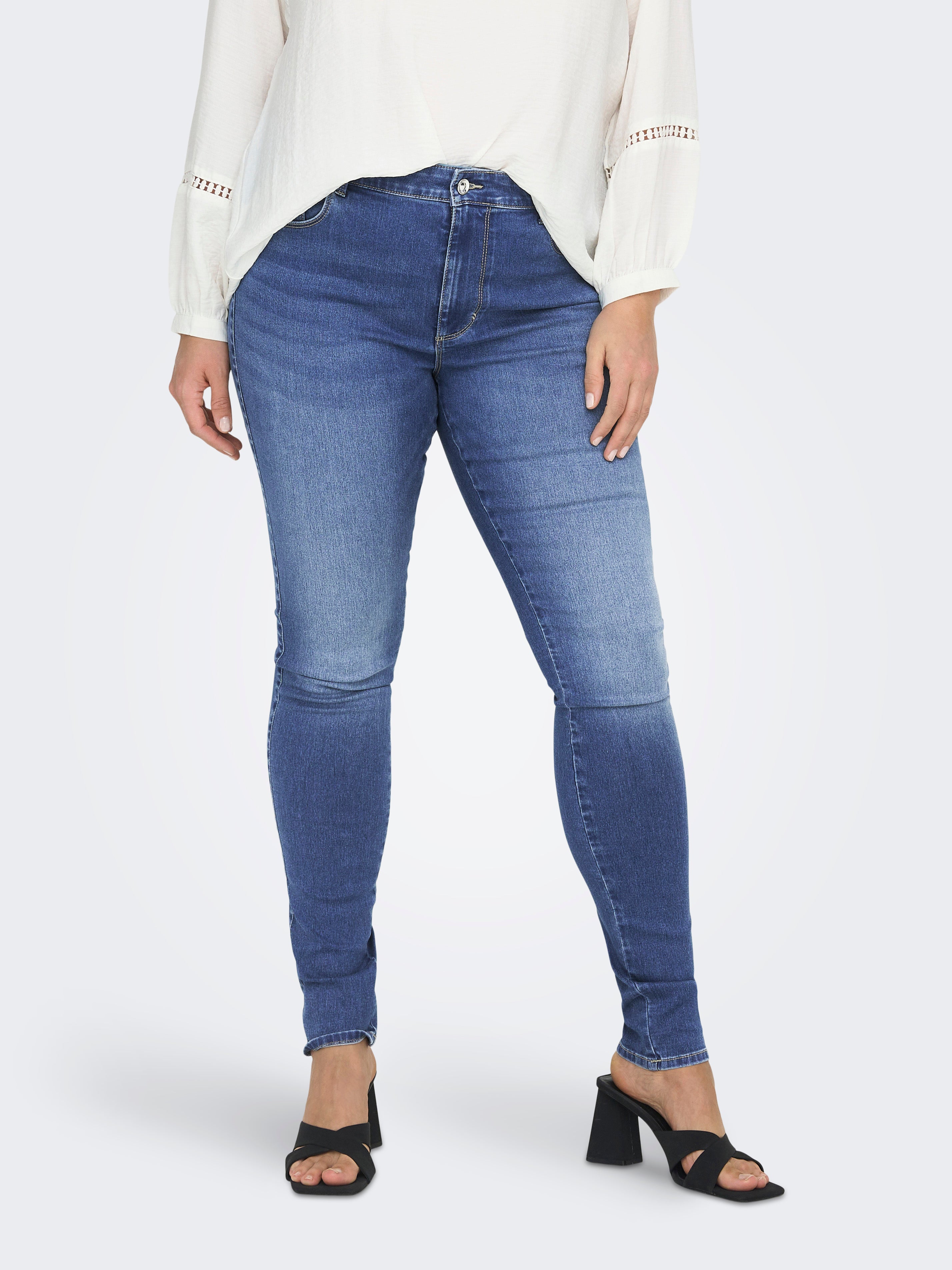CARAUGUSTA Hohe Taille Skinny Fit Jeans Light Medium Blue Denim