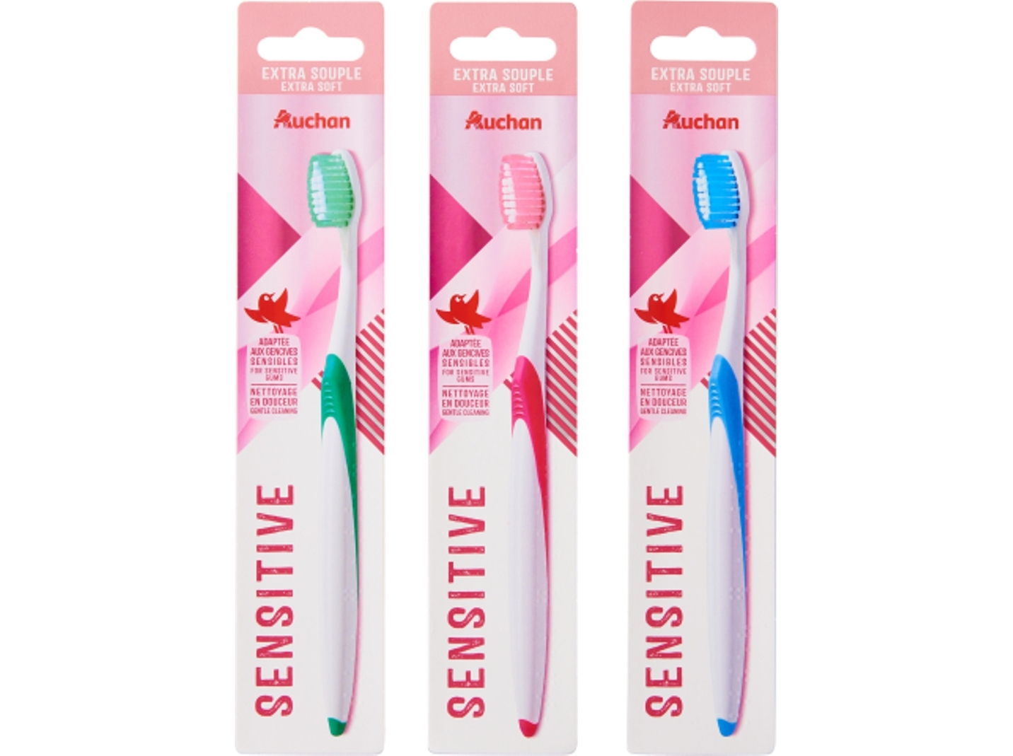 ESCOVA DENTES AUCHAN SENSITIVE EXTRA SUAVE 1 UN