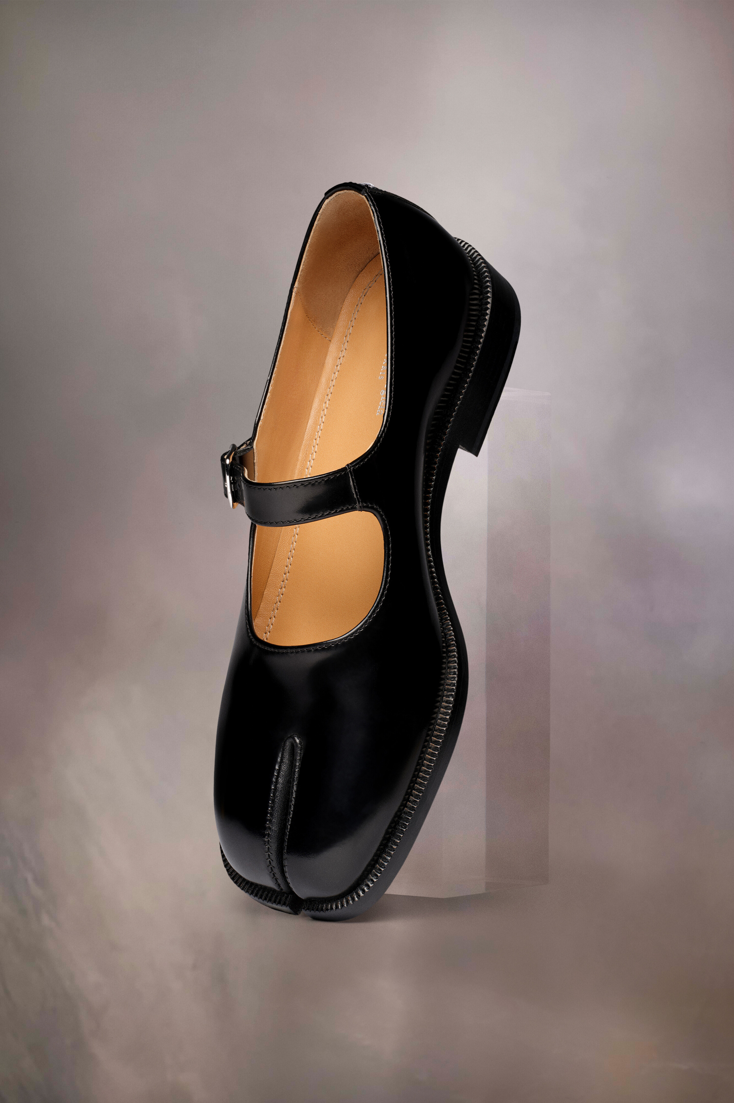 Mary-Janes Tabi noires en cuir pour femme Noir
