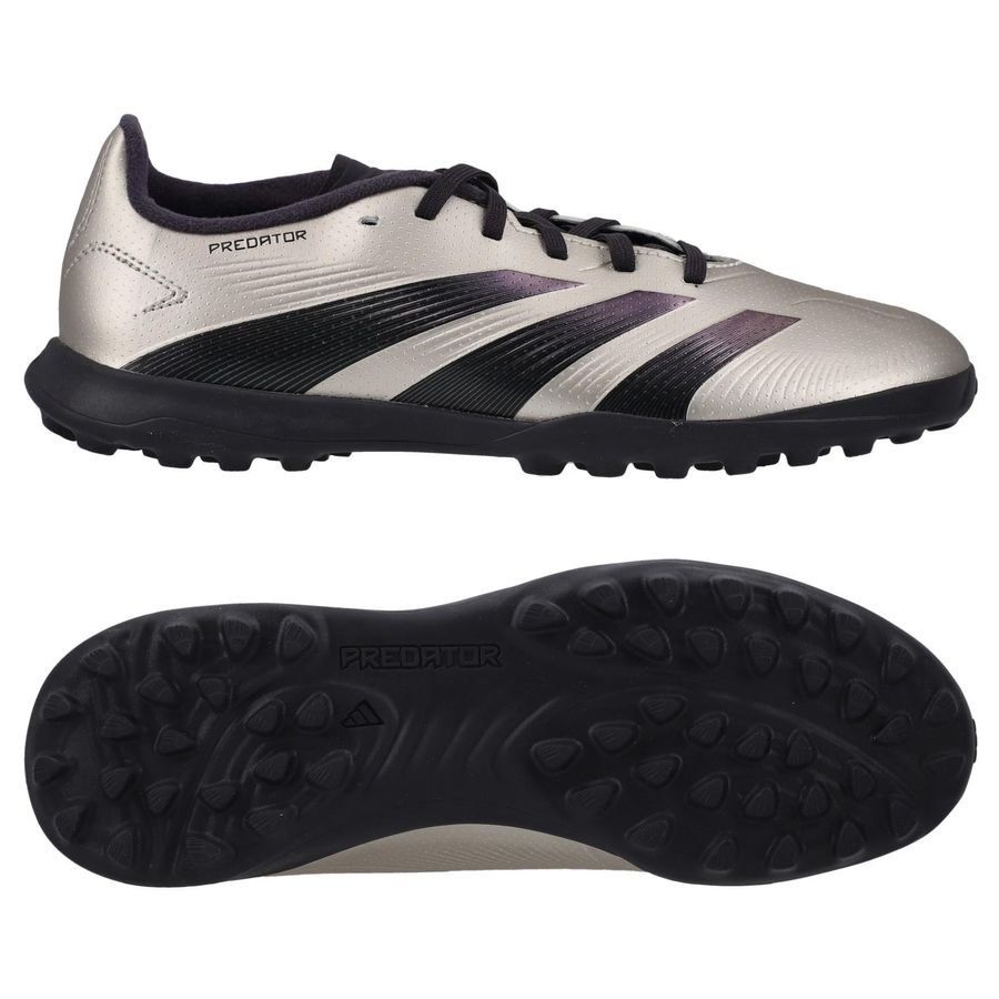 adidas Predator League TF Vivid Horizon - Argenté/Aurora Black/Turbo Enfant