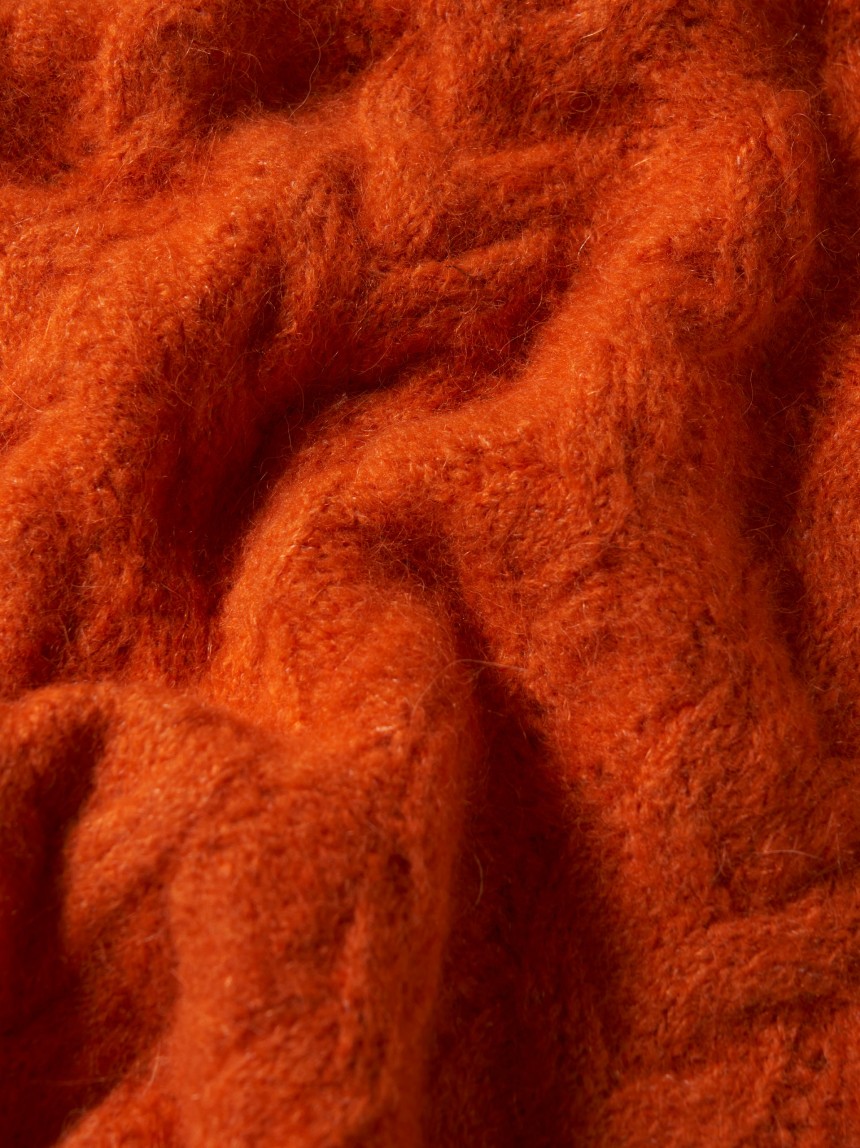 Camisola de gola alta com lã de alpaca