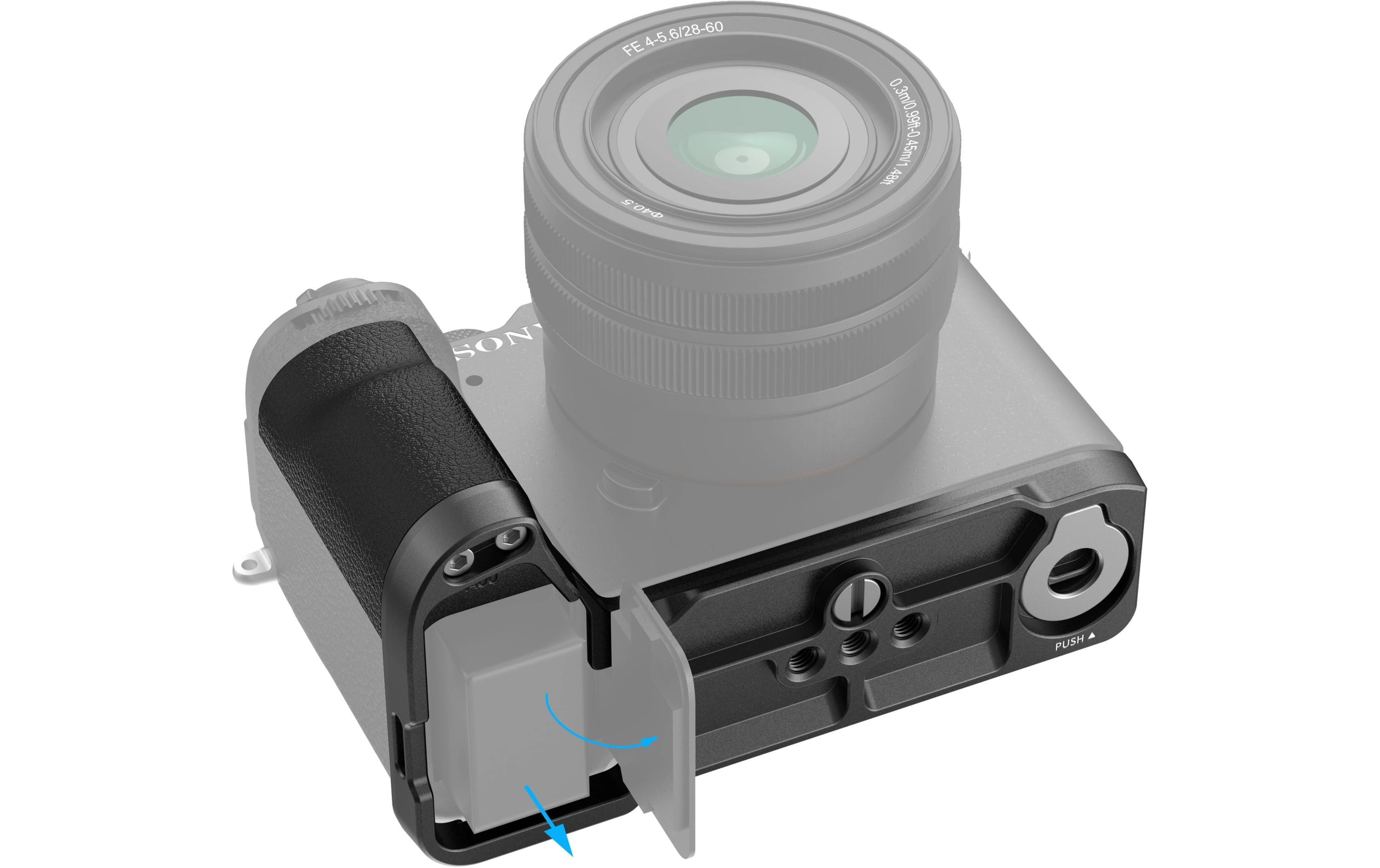 L-Winkel mit Silikongriff für Sony Alpha 7C II / Alpha 7CRVerbessert den Griff der Kamera