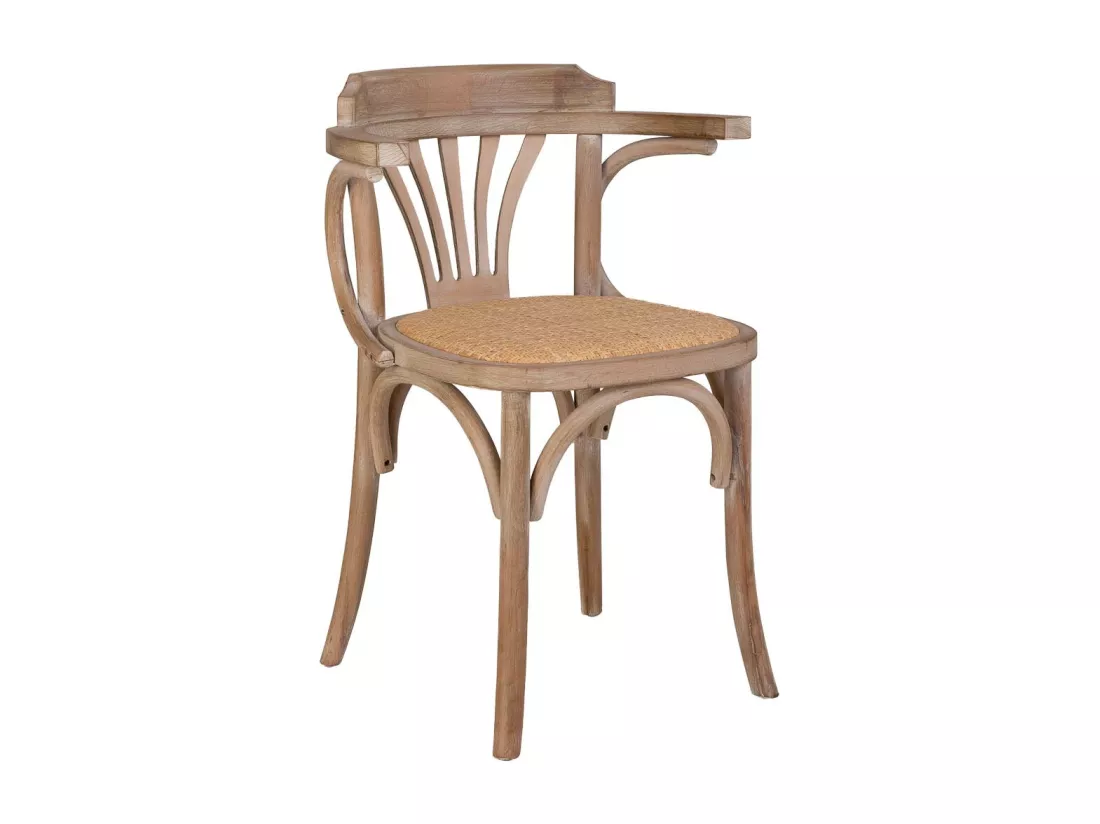 Chaise en bois et assise en rotin 40x40x80h cm