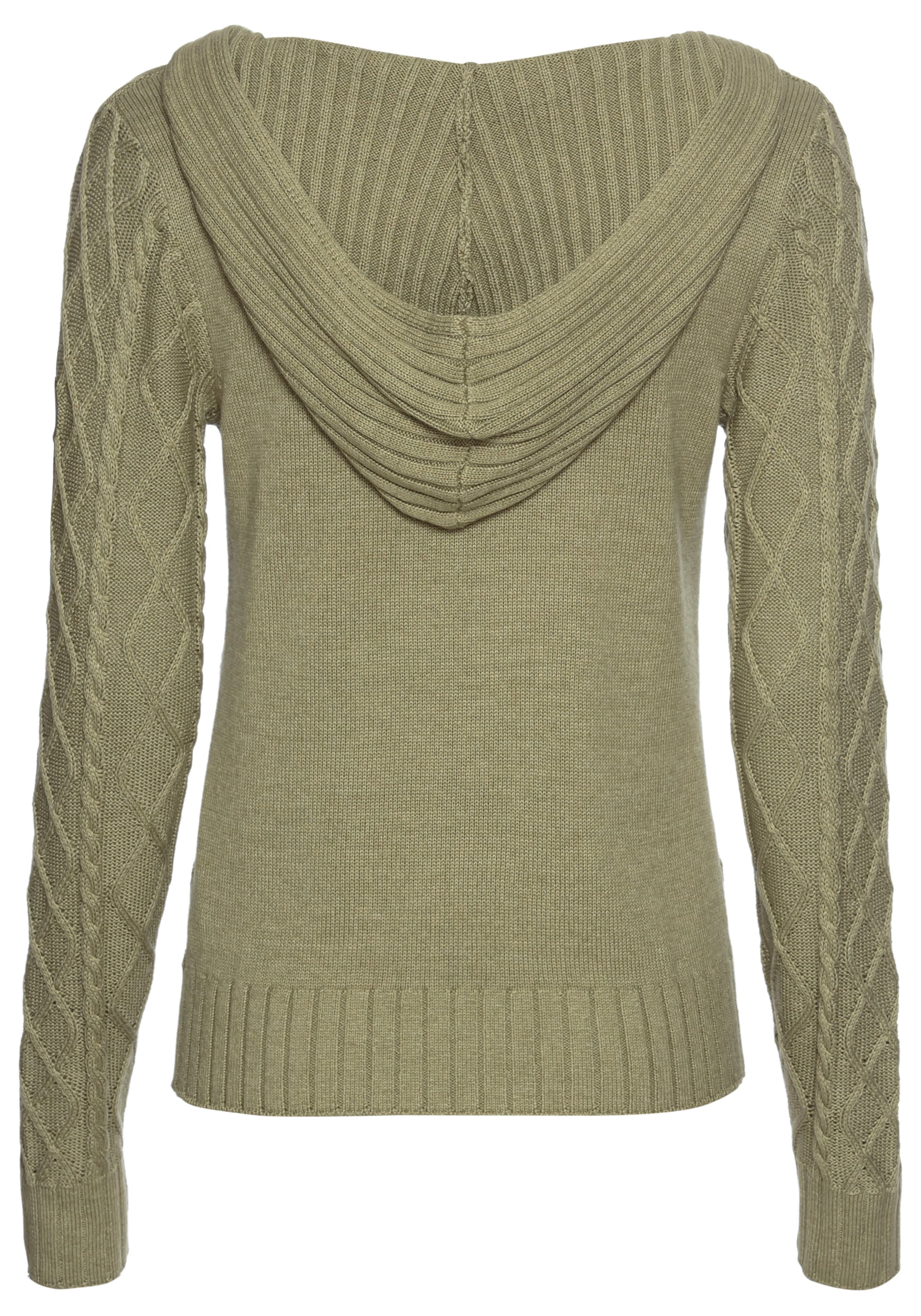 KangaROOS Kapuzenpullover , aus Zopfstrick
