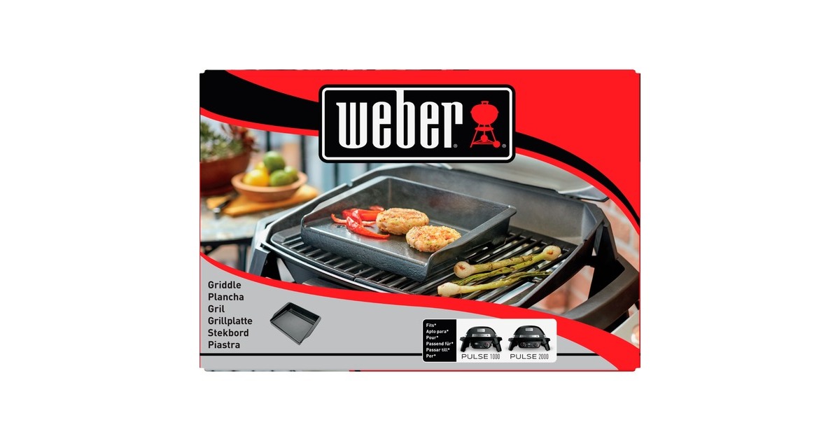 WeberBakplaat - Pulse 1000/2000 serie grillplaat  (Zwart)