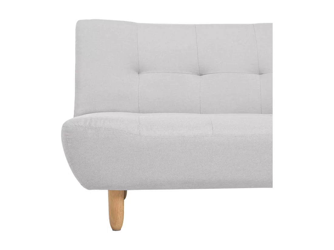 Canapé angle à droite convertible en tissu gris clair 4 places ALSTEN