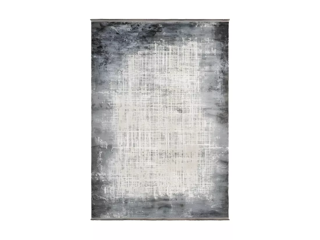 Tapis Pierre Cardin 150x80cm, design E109E coloris argent - Confort et élégance pour votre intérieur
