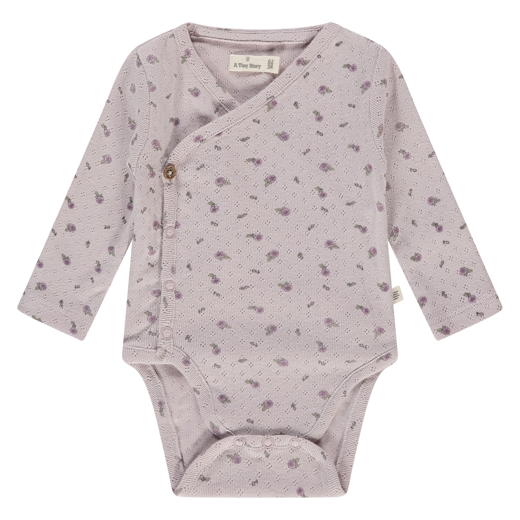 Babyface Babyface a tiny story baby romper long sleeve light mauve