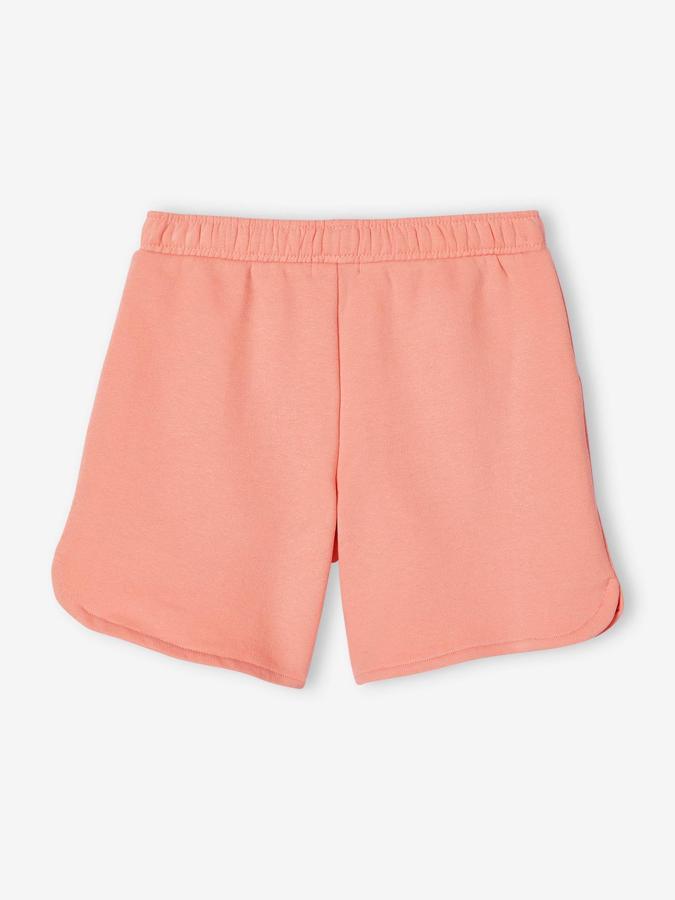 Shorts esportivos de lã cor pêssego para meninas