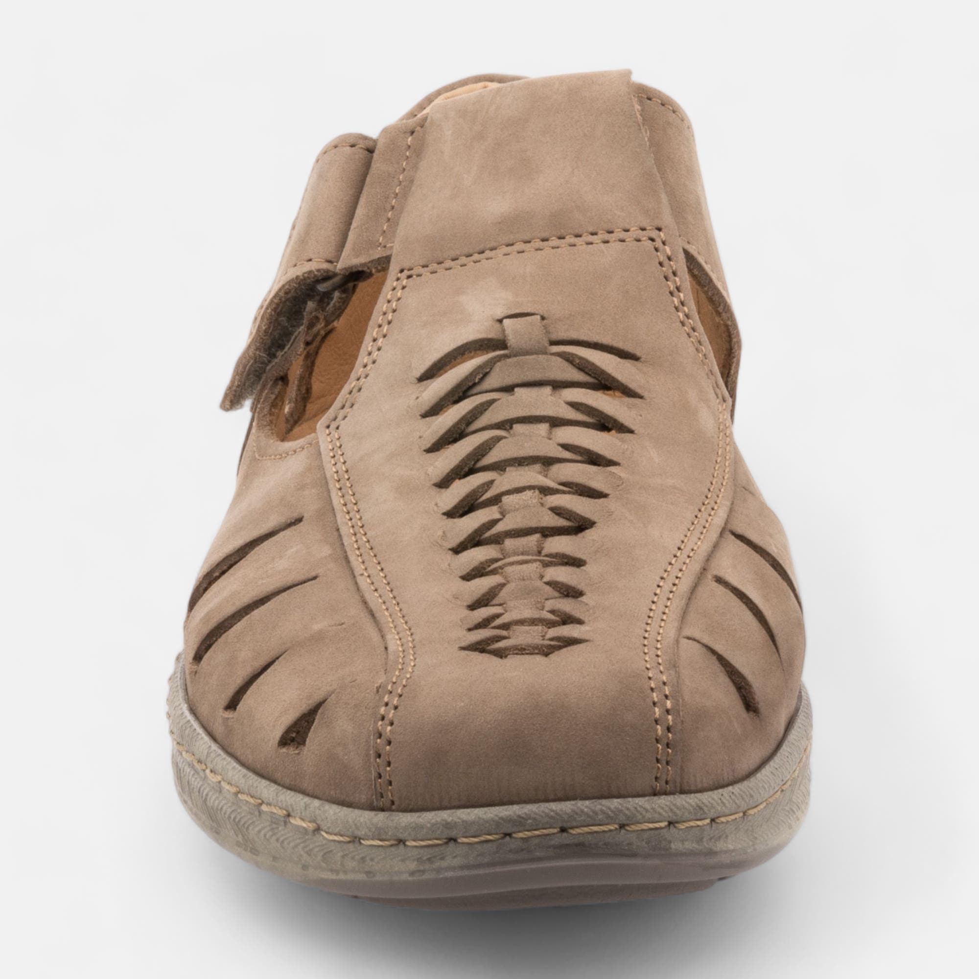 Nu-pieds confort Homme en cuir beige