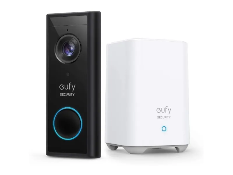 Eufy Security Video Doorbell - Dørklokkesæt - trådløs - Wi-Fi - 2.4 Ghz