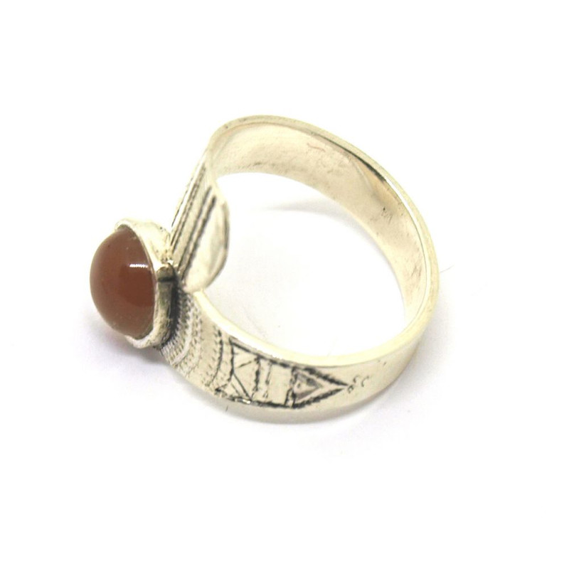 Bague croisée cornaline rouge