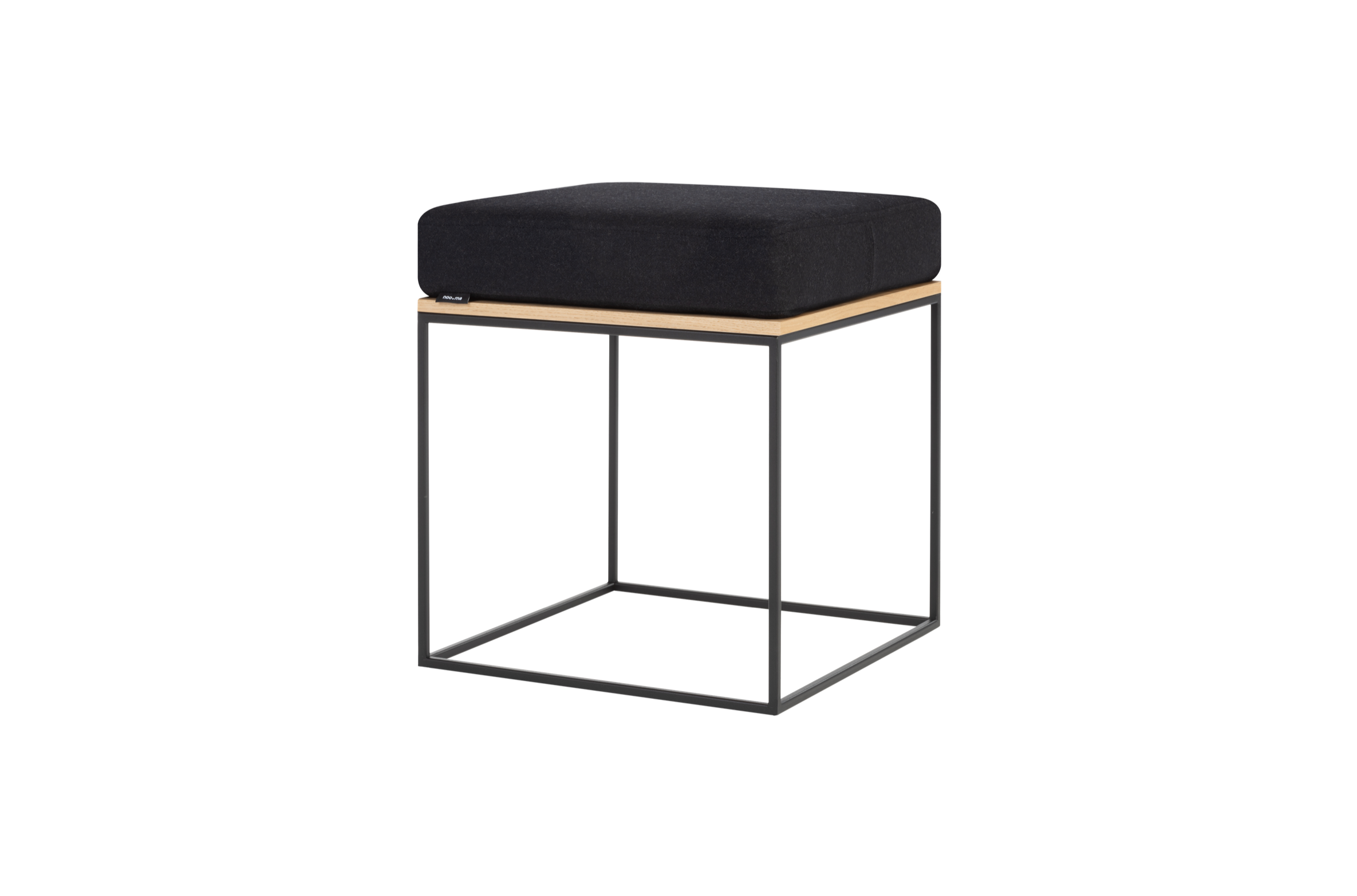 noo.ma FEO Poef - Oak | Black Tie Wool
