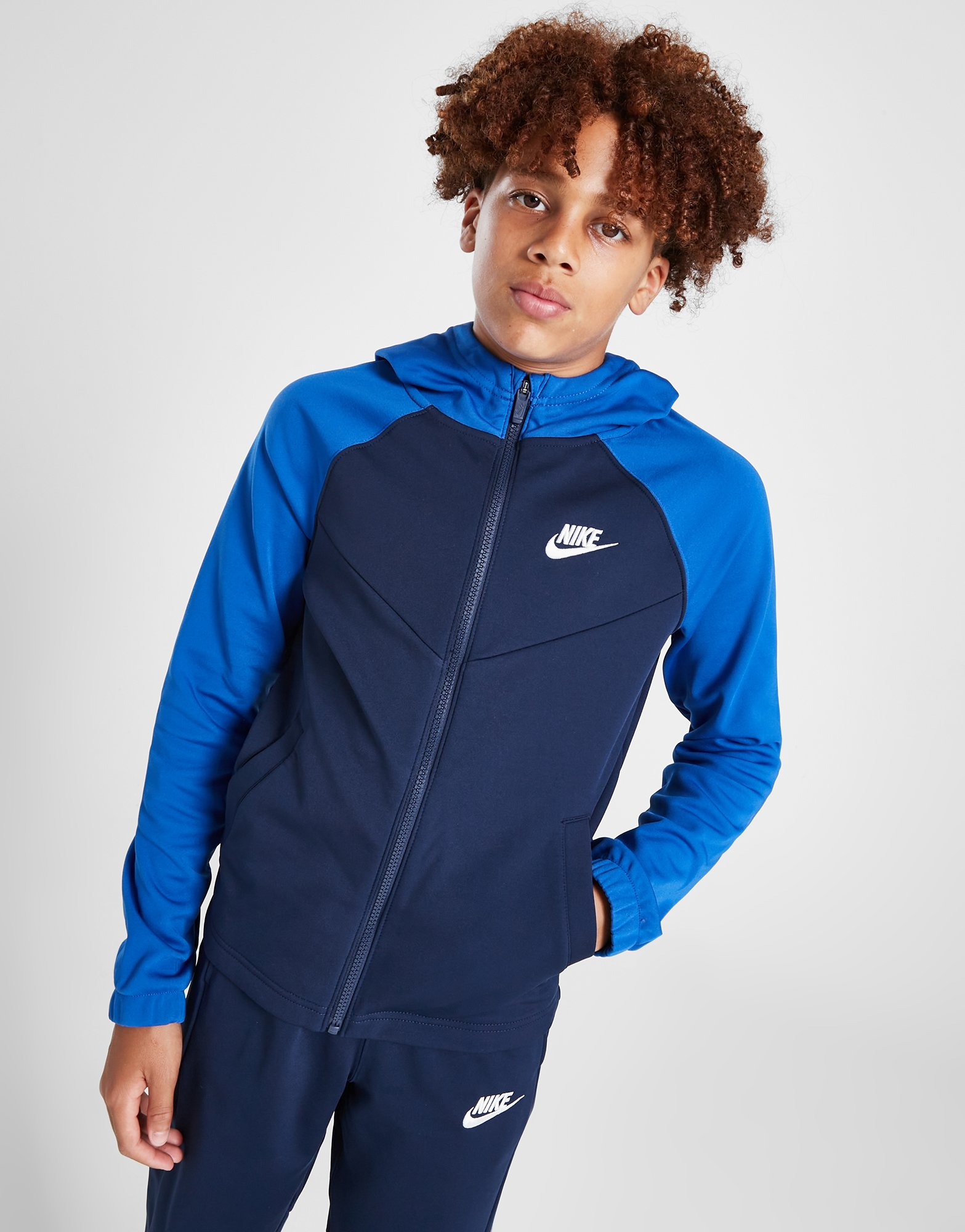 Nike Sportswear Poly Colour Block Tracksuit Junior