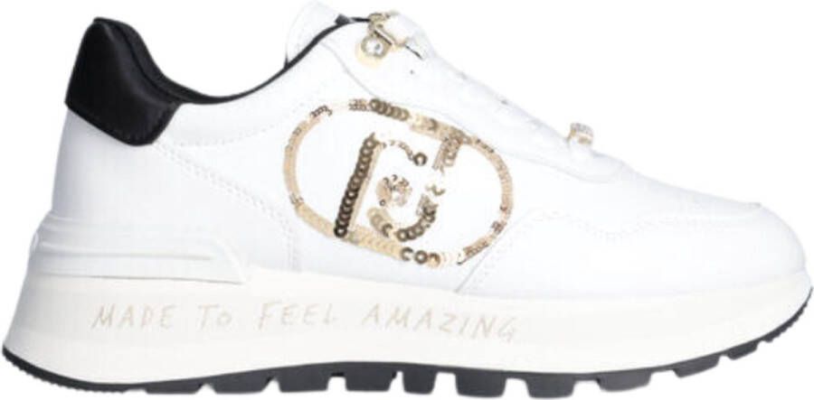 Liu Jo Witte Sneakers Geweldig 20 Spreading Tumbled SP White Dames