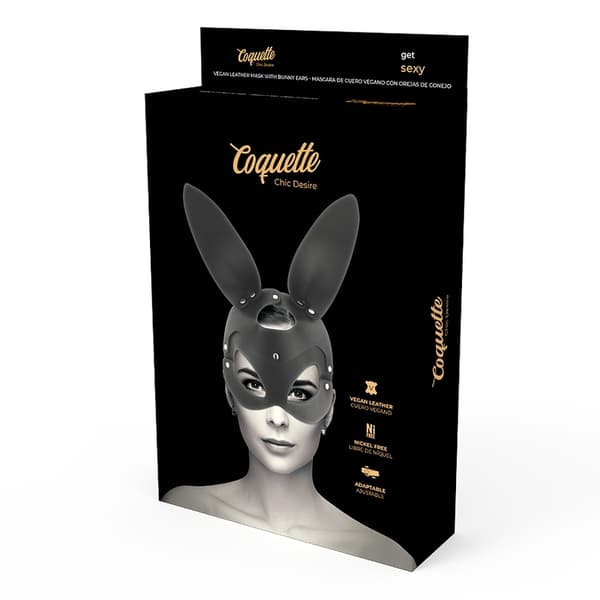 Coquette Chic Desire - Vegansk skinnmaske med kaninører