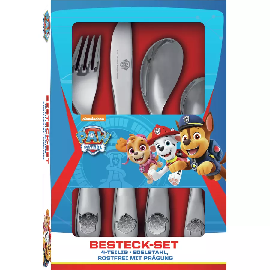 p:os Besteckset Paw Patrol, 4tlg