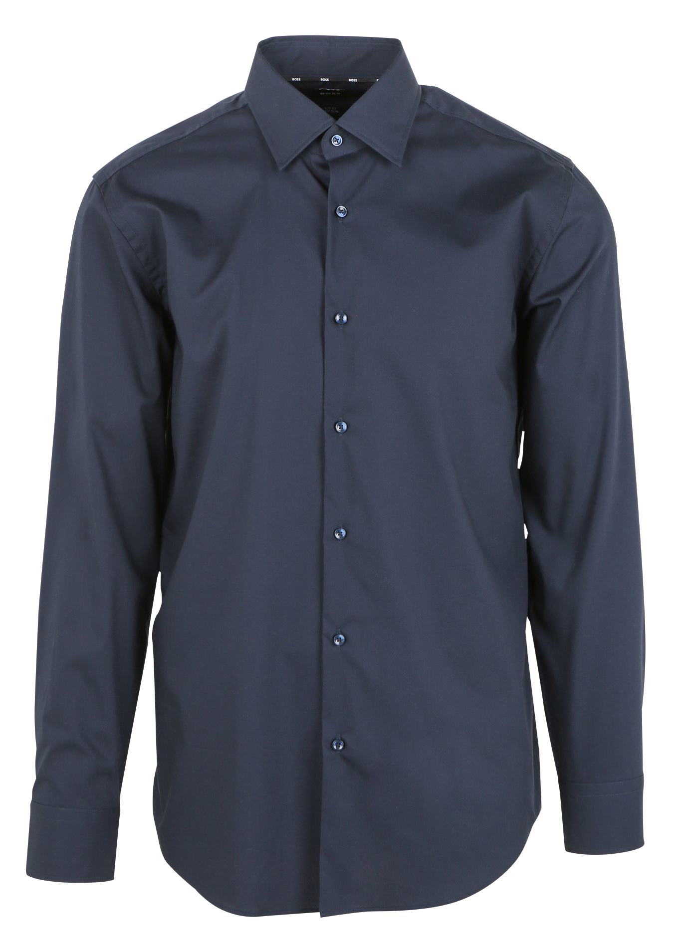 Chemise slim fit en coton mélangé | Bleu