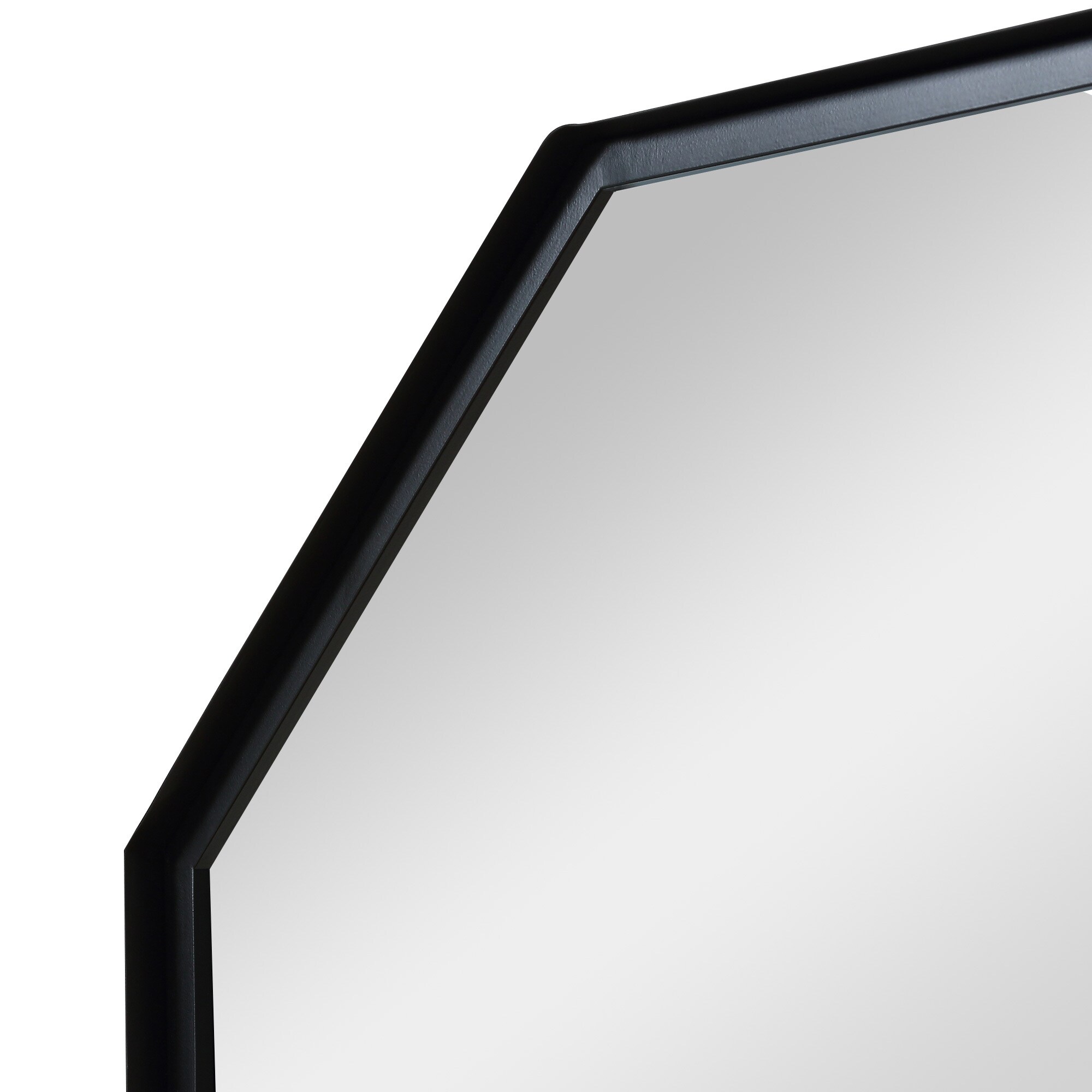 HOMCOM Wandspiegel mit Holzrahmen schwarz 61L x 8,4B x 61H cm