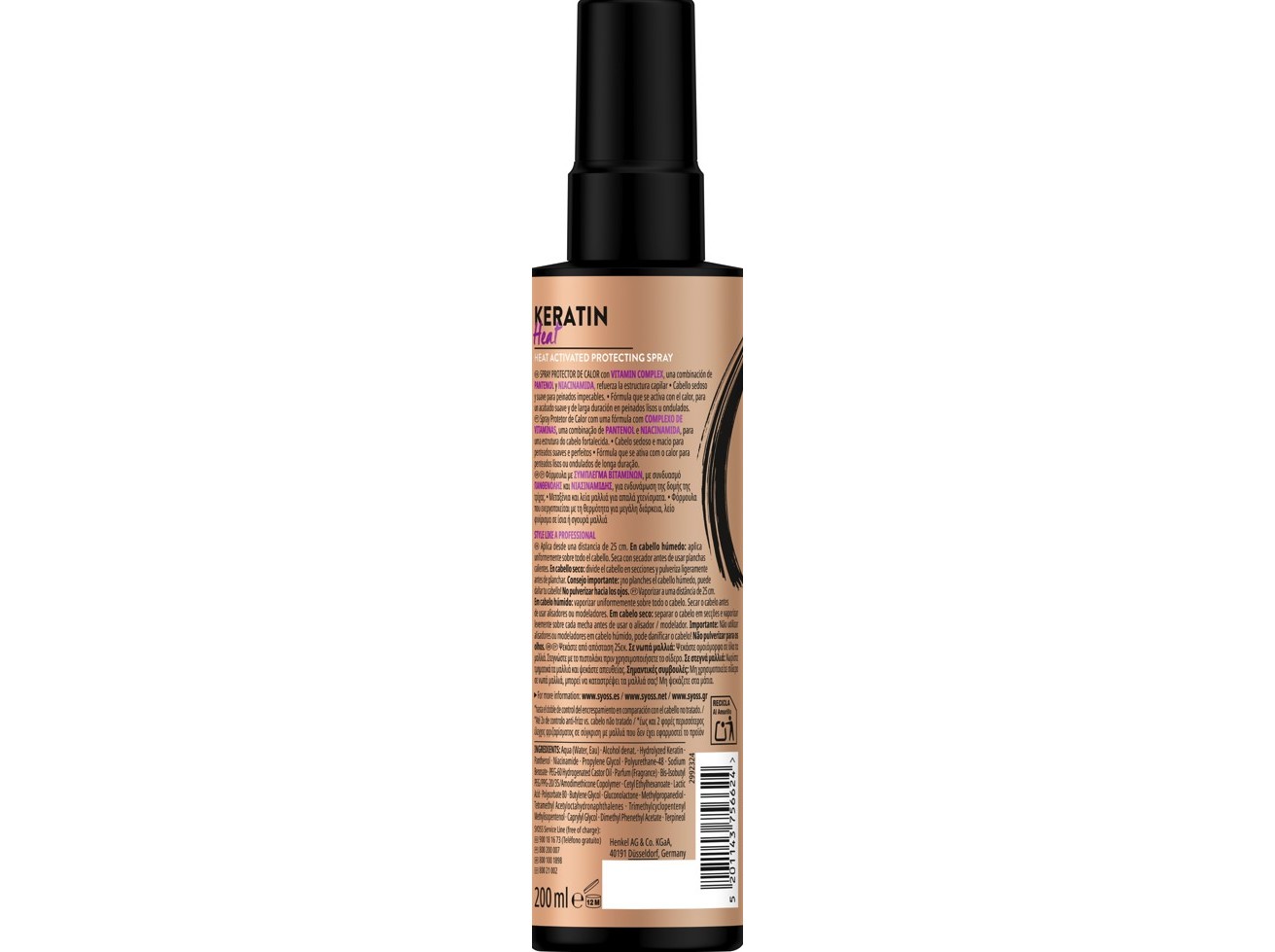 PROTETOR CALOR SYOSS KERATINA 200ML